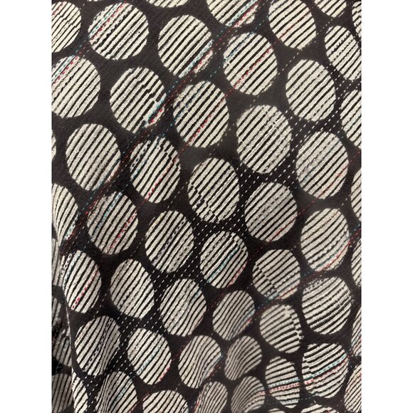 Yaza Womens Polka Dot Patterned Dress With 3/4 Sleeves & Pockets Black/White L - Picture 5 of 9